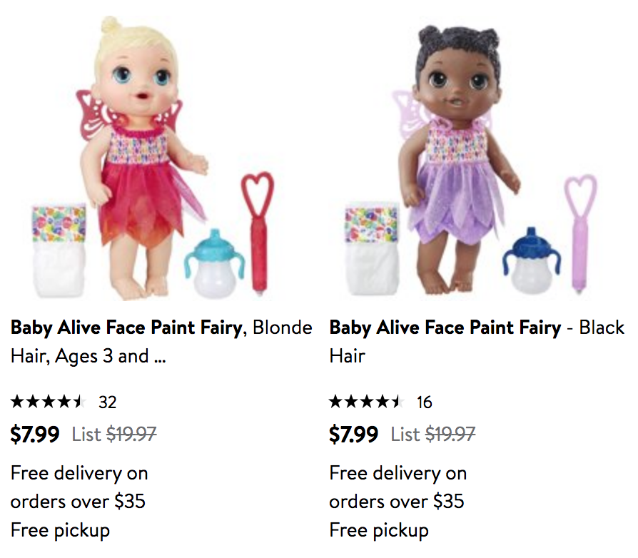 baby alive face paint fairy walmart