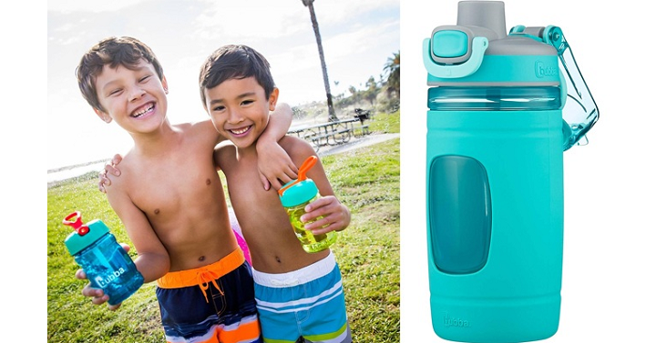 Bubba Flo Kids Water Bottle with Silicone Sleeve Aqua 16 oz 
