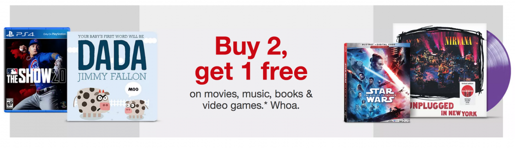 target buy 2 get 1 free games