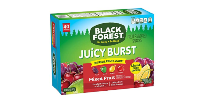 Black Forest Fruit Snacks Juicy Bursts, Mixed Fruit (40 Count) Only $5. ...