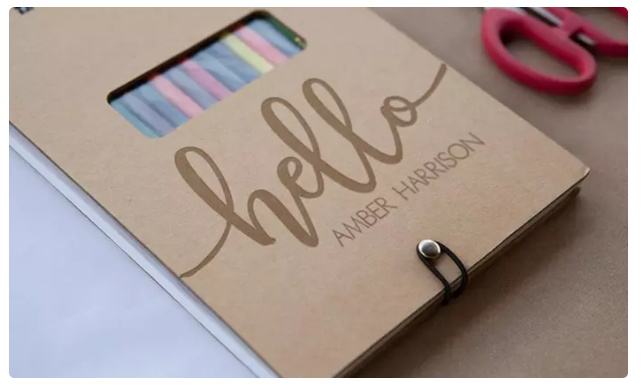 Personalized Sketch Pad with Colored Pencils - Freebies2Deals