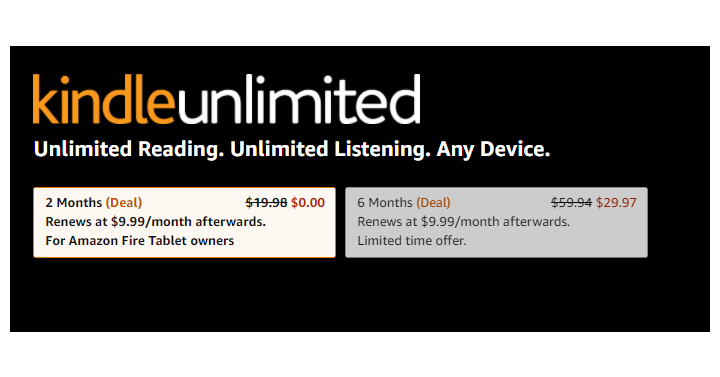 your kindle unlimited subscription