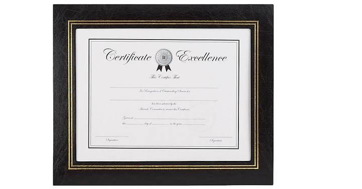 Staples Leatherette Certificate Frames 2/Pack Only $6 99 Shipped (Reg