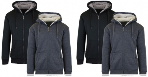 Sherpa Lined Fleece Hoodies 2-Pack Only $19.99 Shipped! That's Only $10