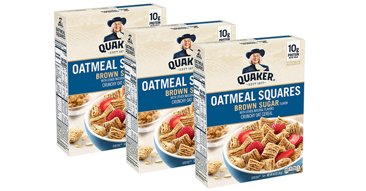 Quaker Oatmeal Squares Breakfast Cereal – Brown Sugar – 3 Boxes – Just ...