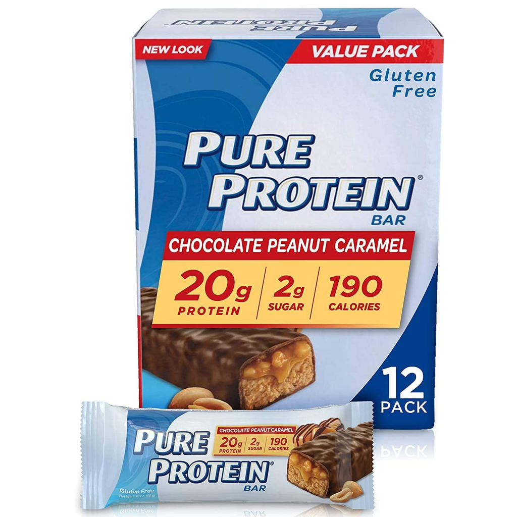 Pure Protein Bars, High Protein Chocolate Peanut Carmel, 1.76oz, 12
