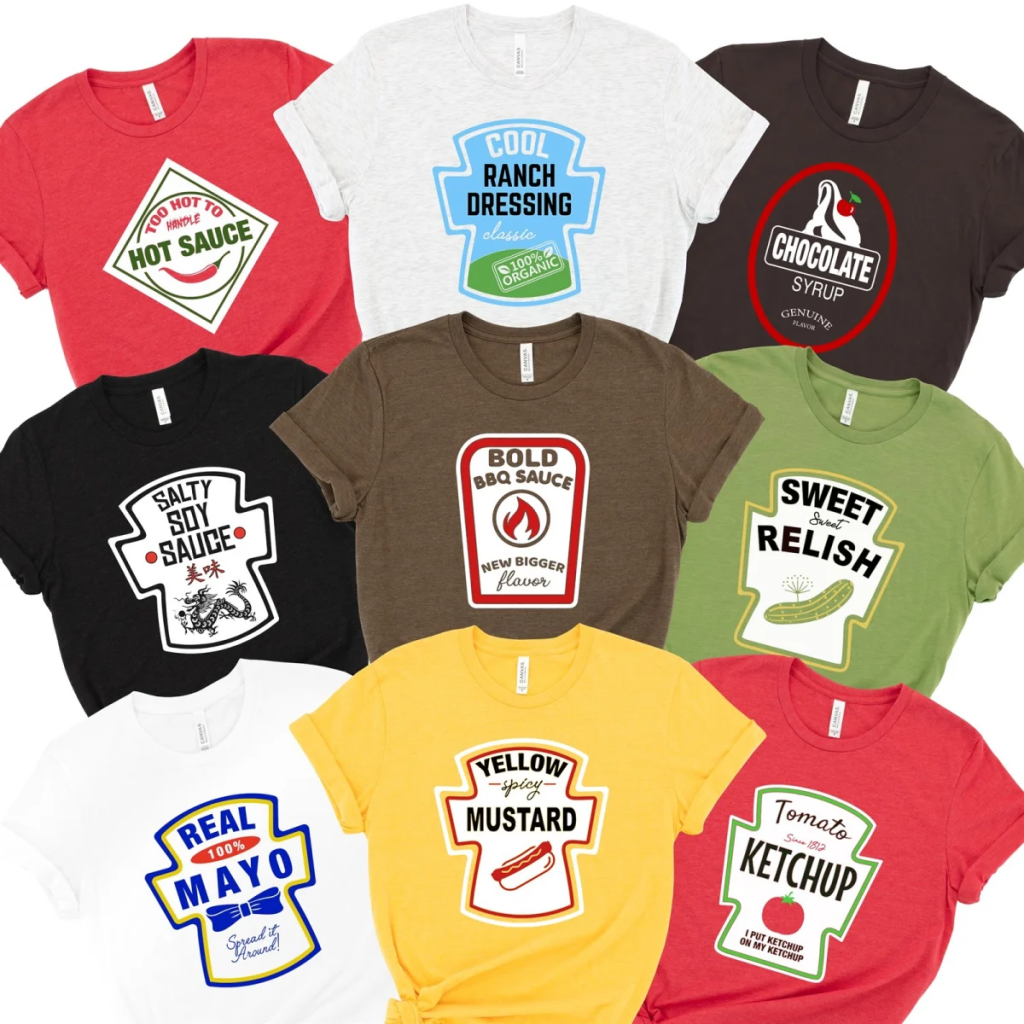 etsy condiment shirts