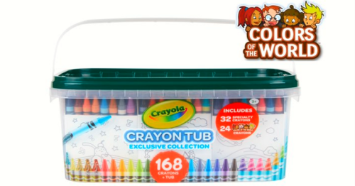 Crayola Crayon and Storage Tub 168-Piece Set Only $8.98! (Reg. $20