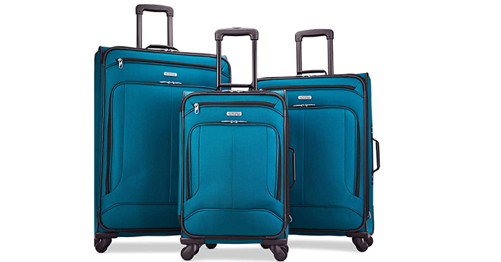American Tourister Pop Max Softside Luggage with Spinner Wheels, 3 ...