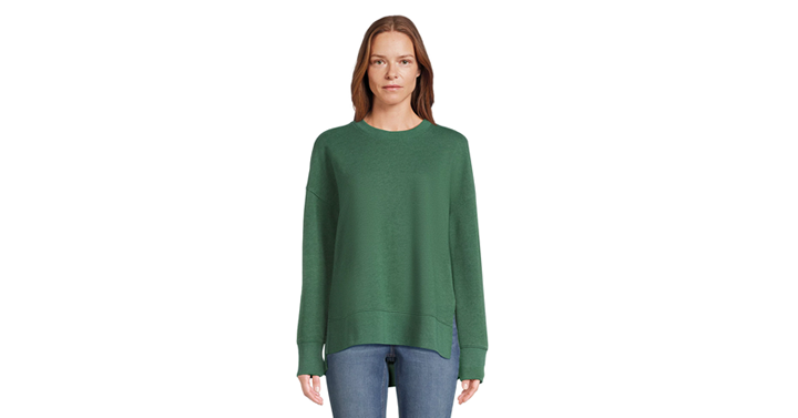 Time and Tru Women’s High Low Pullover Sweatshirt – Just $10.00 ...